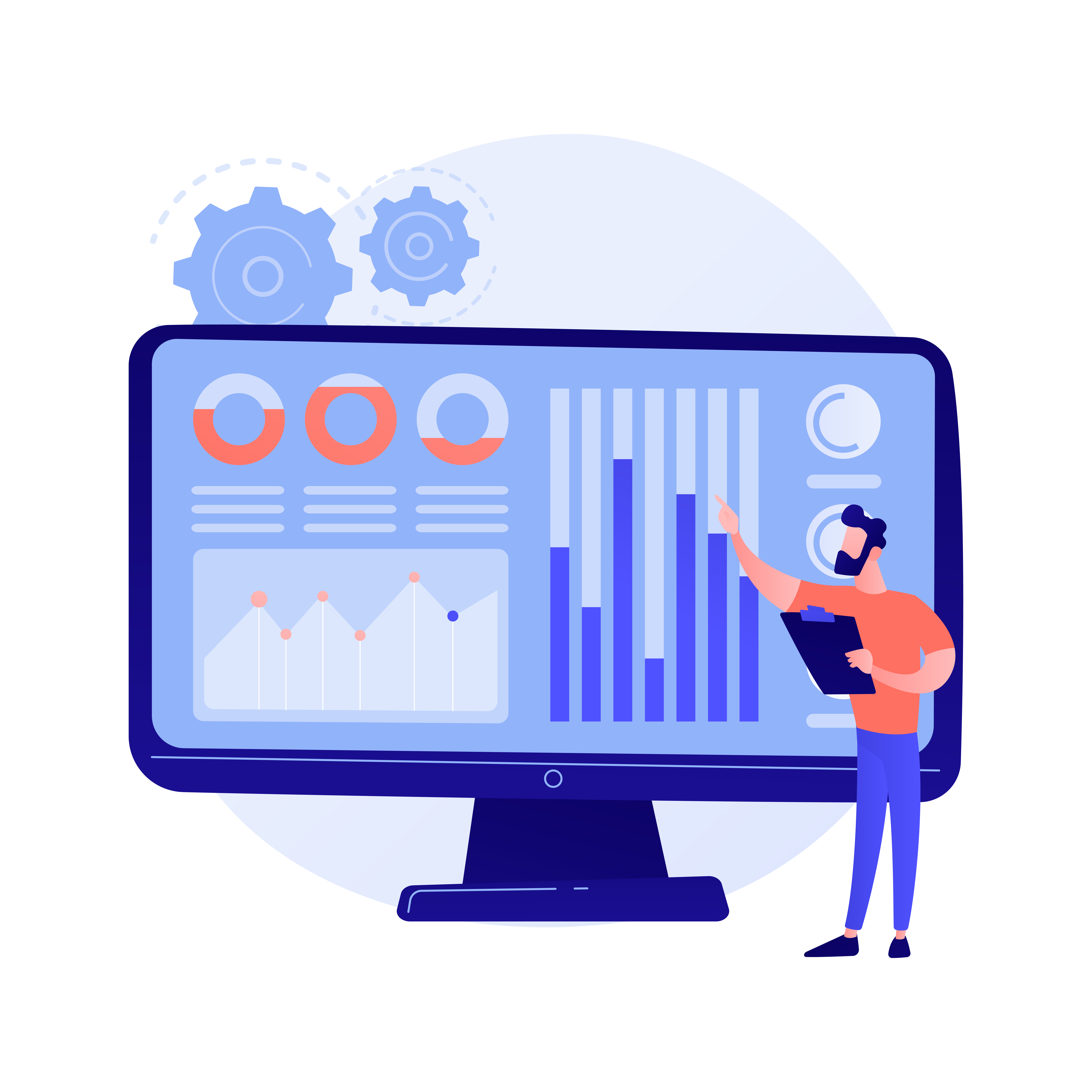 Marketing AI Assistant Illustration